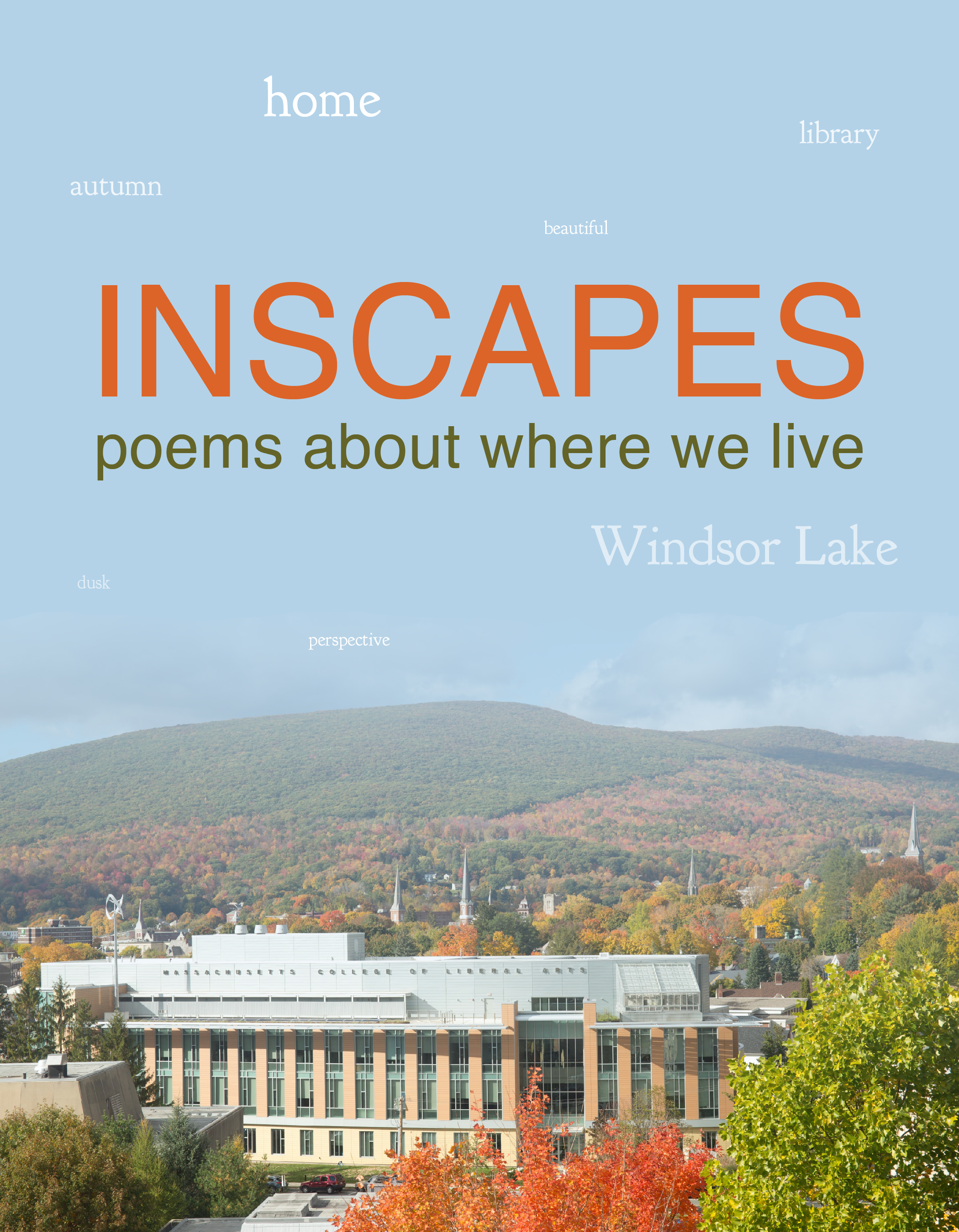 Front book cover with the text INSCAPES - poems about where we live