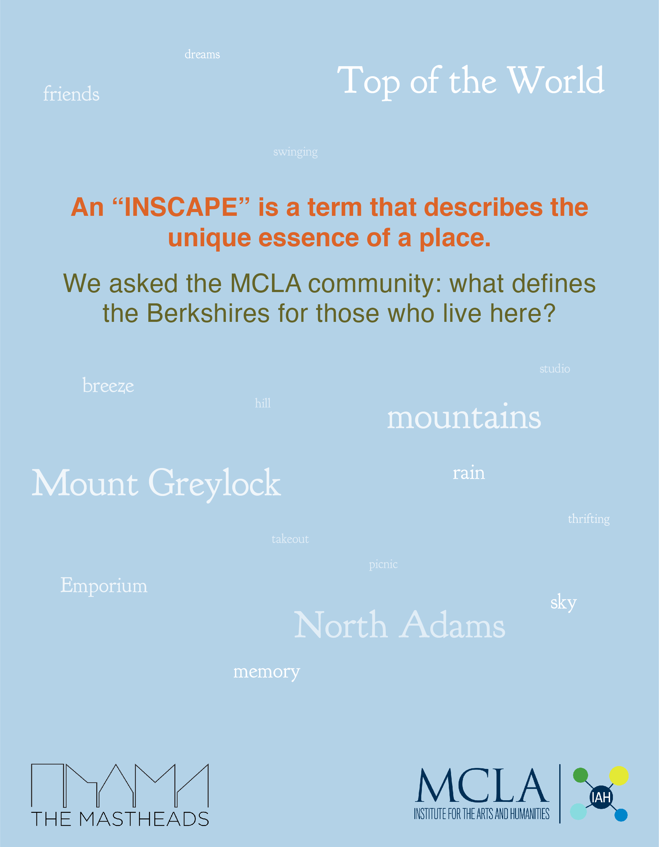 Back book cover with information about INSCAPES
